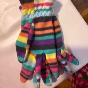Old Navy Multicolor Striped Kids fleece gloves